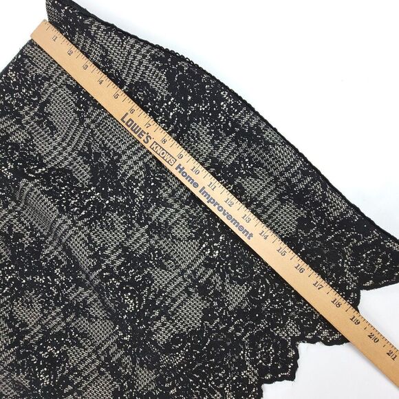 NWT Zara Whimsigoth Scalloped Lace Print High Rise Mini Skirt Medium Goth Black - Picture 4 of 11